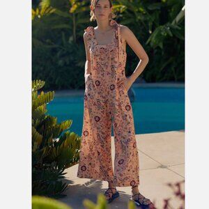 Anthropologie Floral Wide Leg Jumpsuit Sancia Size S NEW Small 199$ NWT